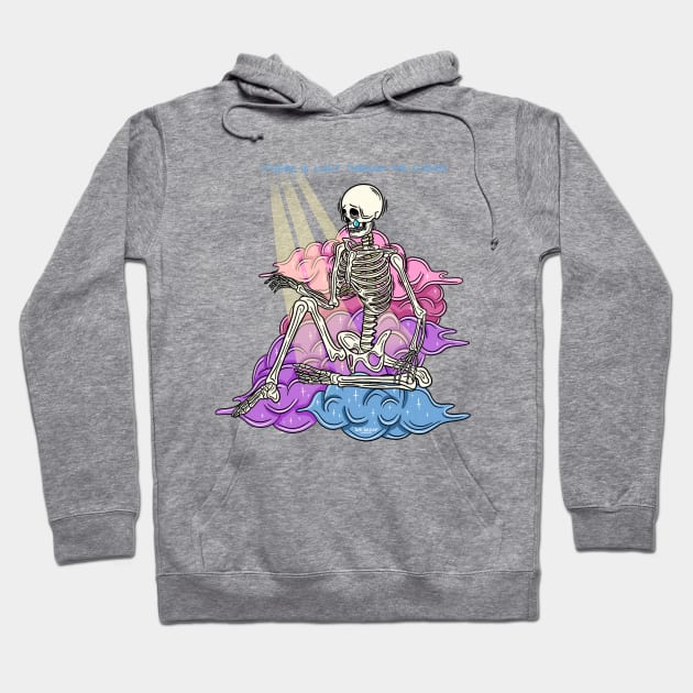 Light through the clouds Hoodie by Sad Skelly